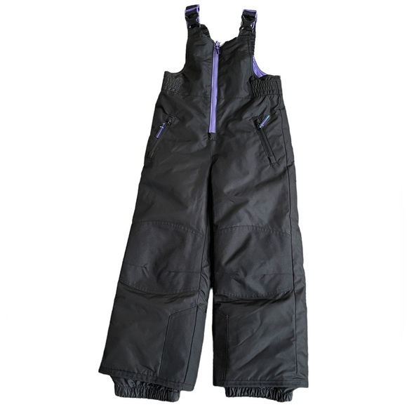 Kids Black Snow Bib Overalls Size XS 4-5 - Picture 9 of 9